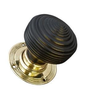 Solid Ebonised Edwardian Door Knobs